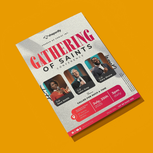Gathering of Saints Conference – Church Canva Template