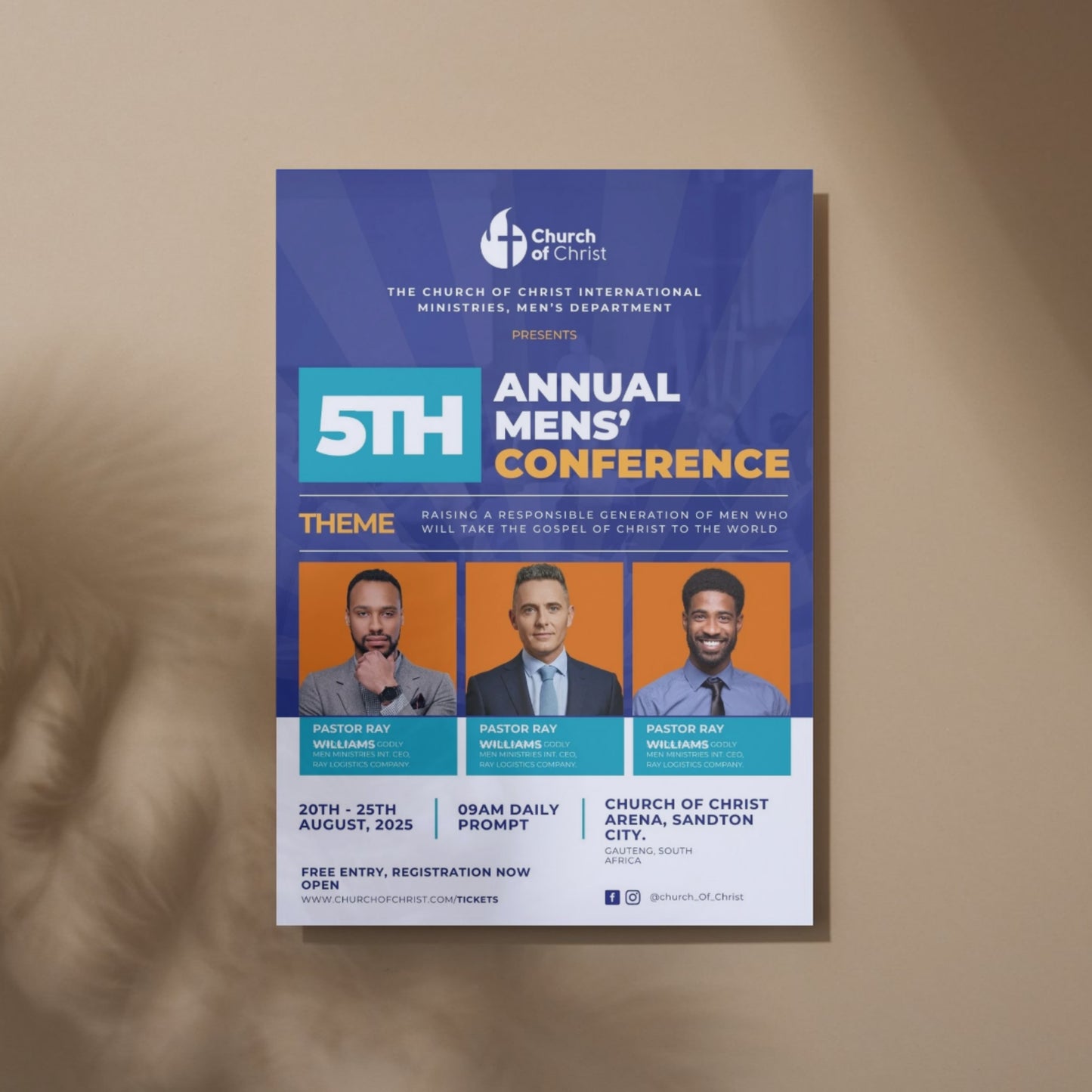 Men's conference – Church Canva Template